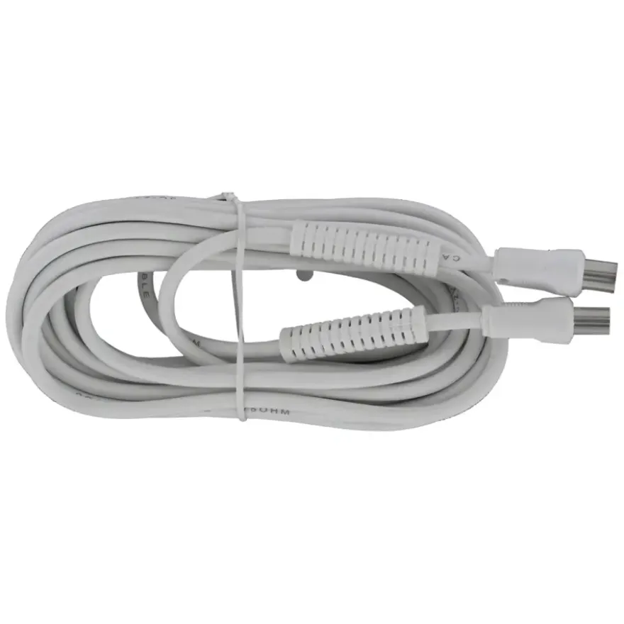 Q-Link coax kabel 3CV2 HF 5 meter stekker recht wit