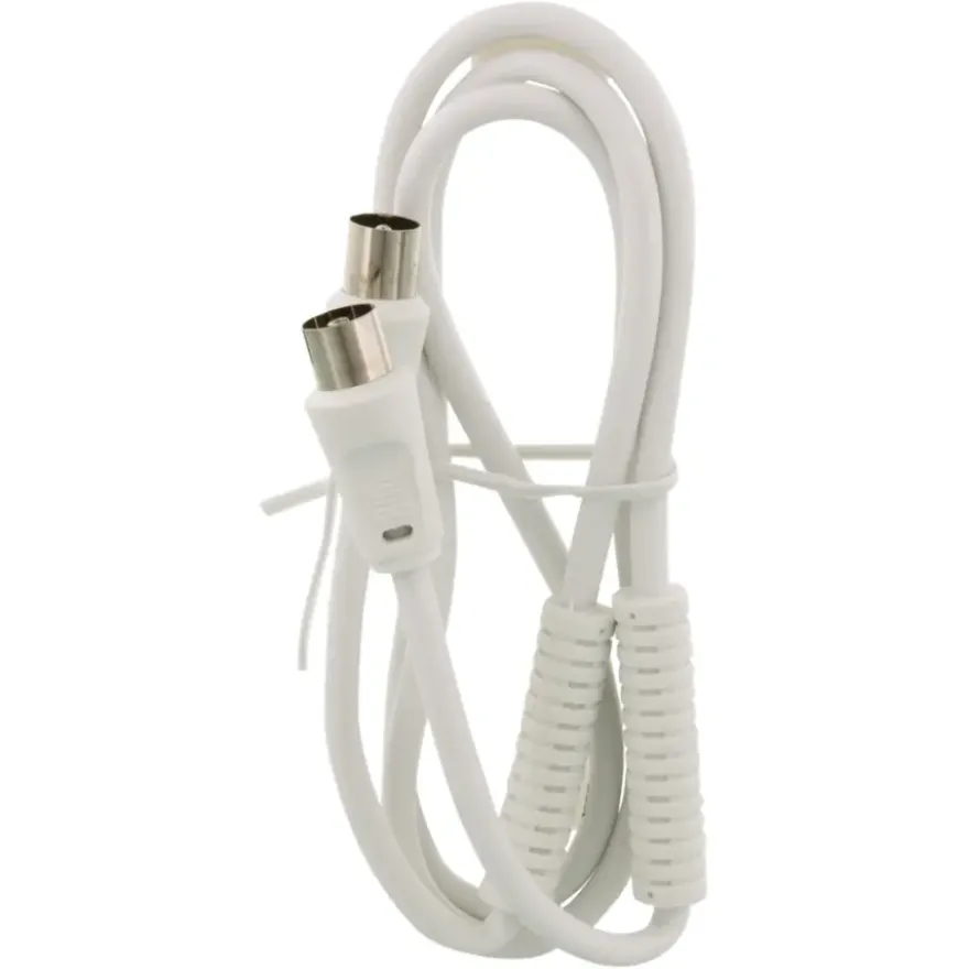 Q-Link coax kabel 3CV2 HF stekker 1 meter rechtwit