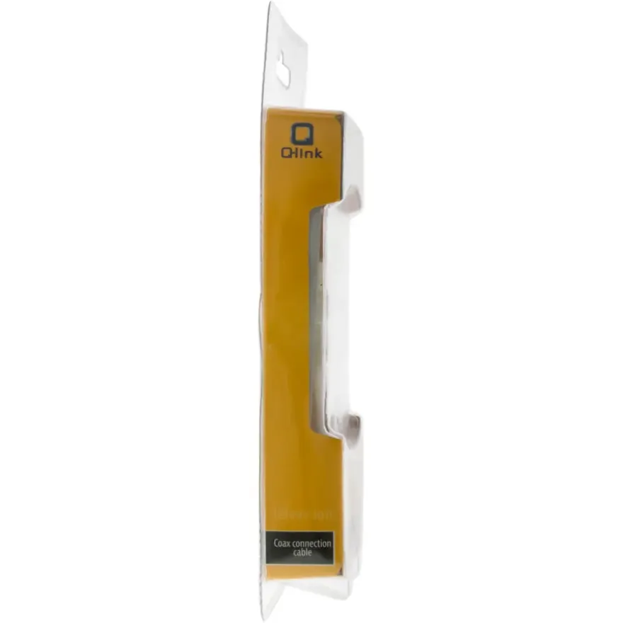 Q-Link coax kabel 3CV2 HF stekker 1 meter rechtwit