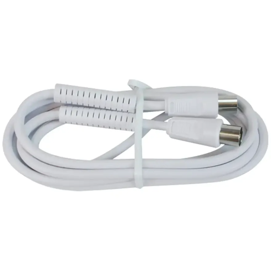 Q-Link coax kabel 3CV2 HF stekker 1 meter rechtwit