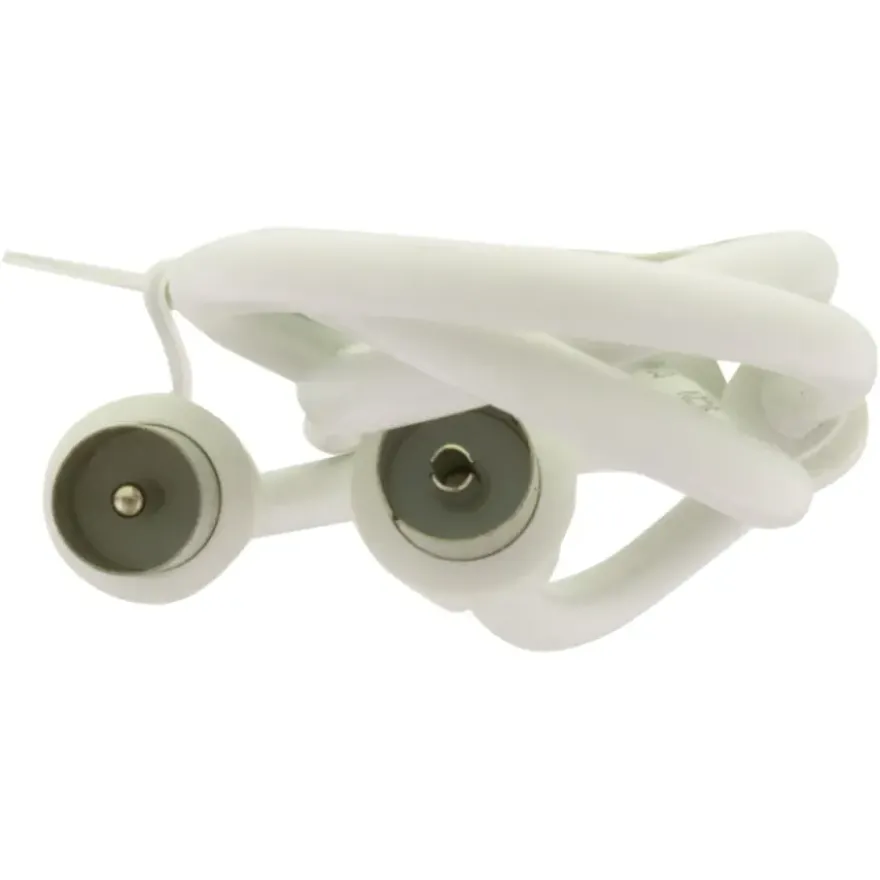 Q-Link coax kabel 3CV2 HF stekker 1 meter rechtwit