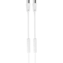 Q-Link coax kabel 3CV2 HF stekker recht 10 meter wit