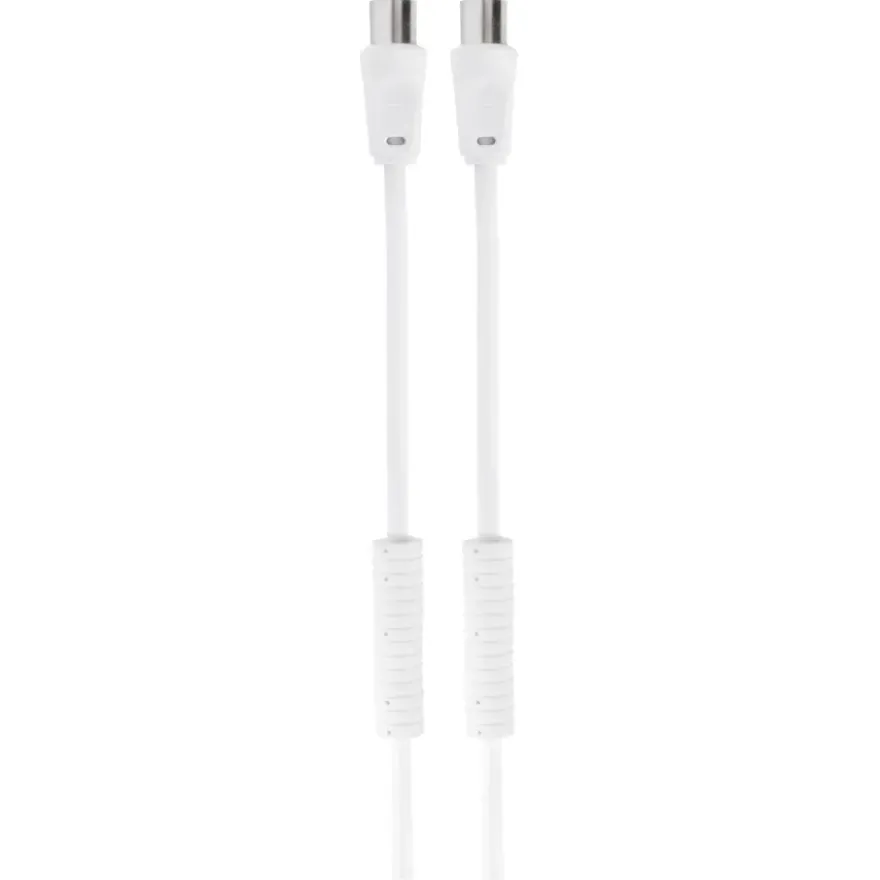 Q-Link coax kabel 3CV2 HF stekker recht 2 meter wit