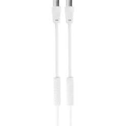 Q-Link coax kabel 3CV2 HF stekker recht 2 meter wit