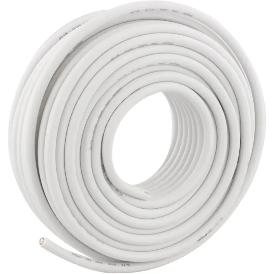 Q-Link coax kabel 20 meter wit kabelkeur