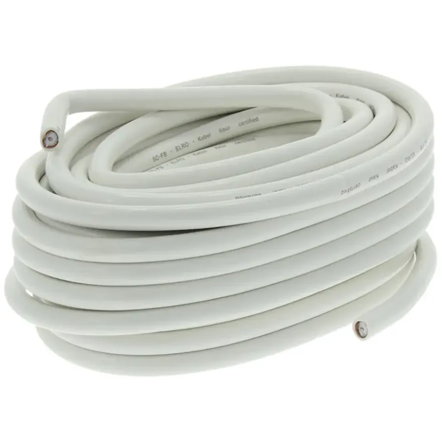 Q-Link coax kabel 50 meter wit kabelkeur