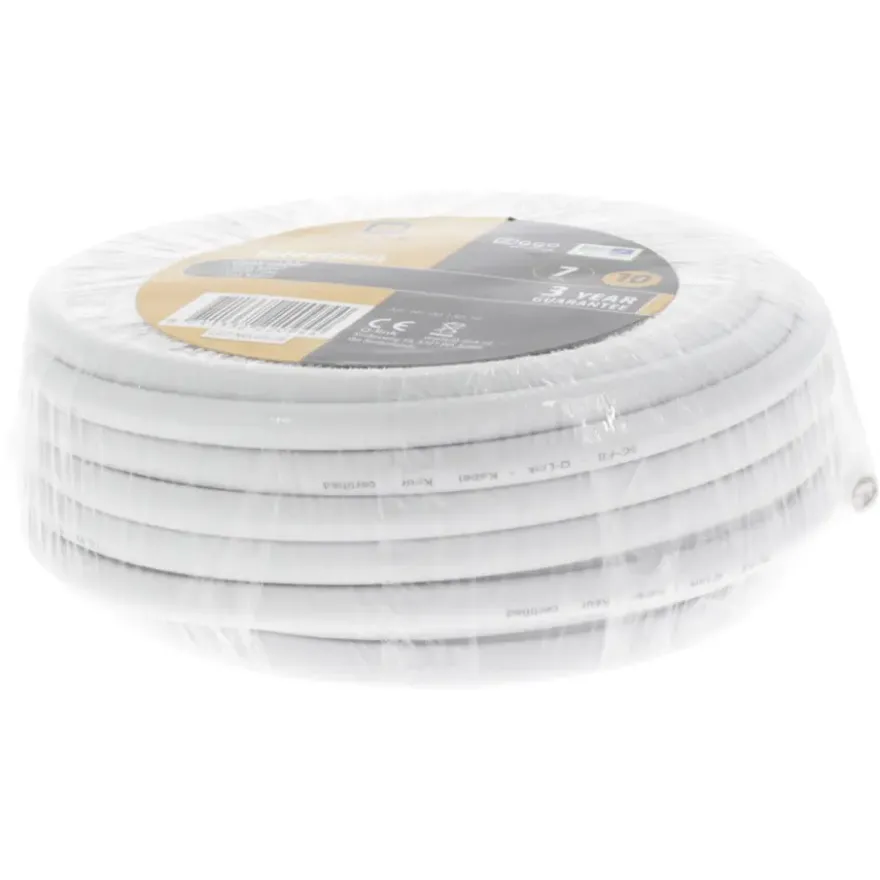 Q-Link coax kabel 10 meter wit kabelkeur