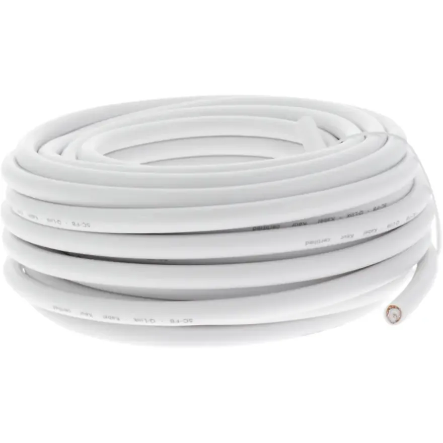 Q-Link coax kabel 10 meter wit kabelkeur