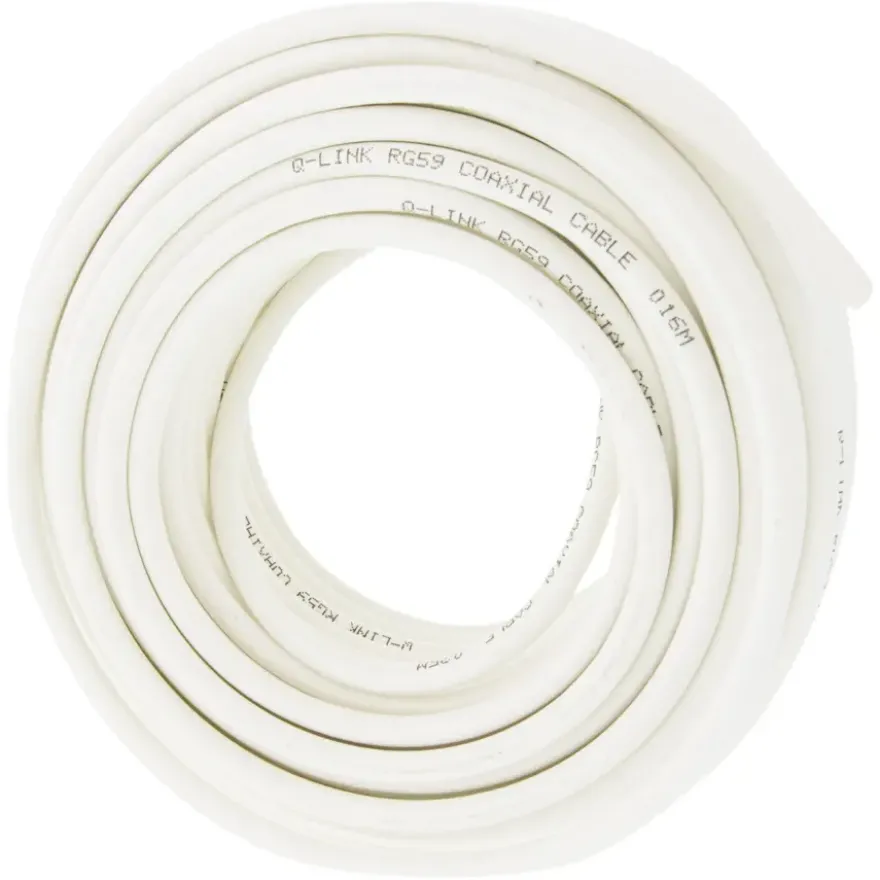 Q-Link coax kabel RG59 25 meter wit