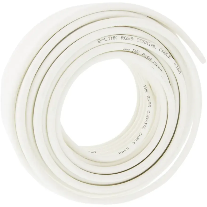 Q-Link coax kabel RG59 25 meter wit
