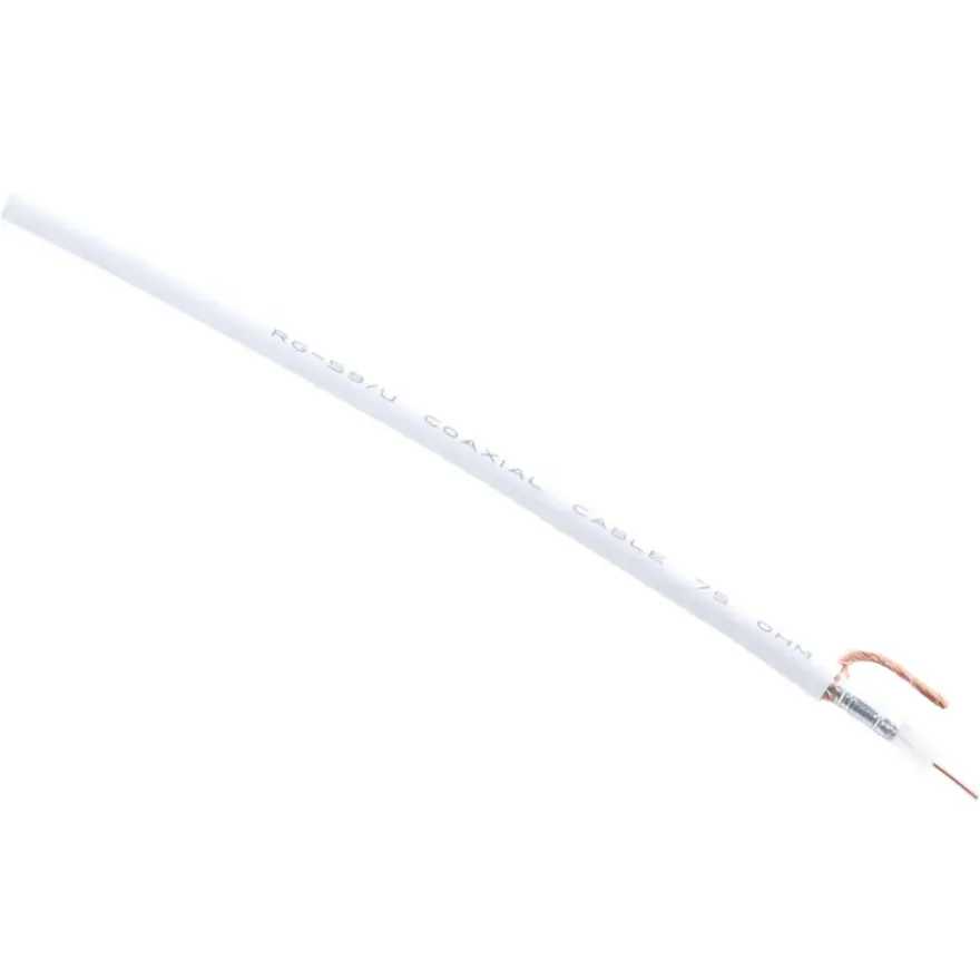 Q-Link coax kabel RG59 25 meter wit