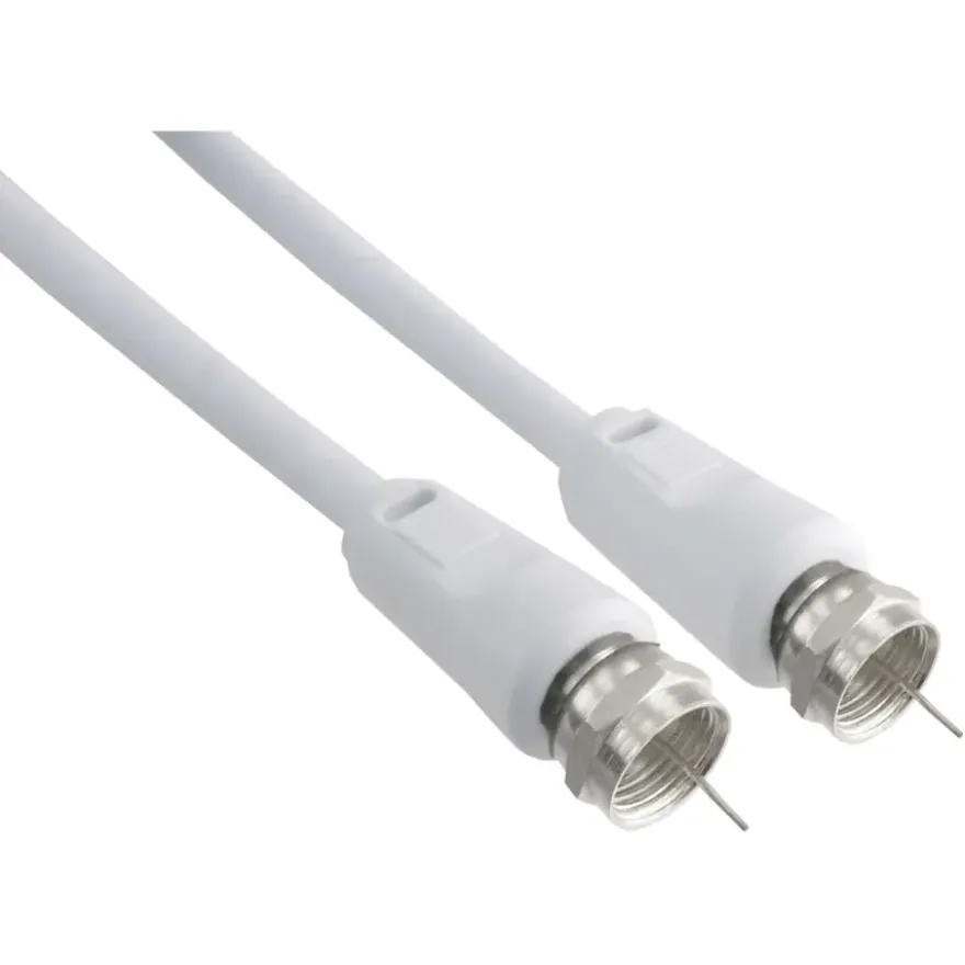 Q-Link coax kabel RG59 met F-connector 2 meter wit