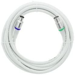 Q-Link coax kabel stekker recht 5 meter wit kabelkeur