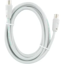 Q-Link coax kabel stekker recht 3 meter wit kabelkeur
