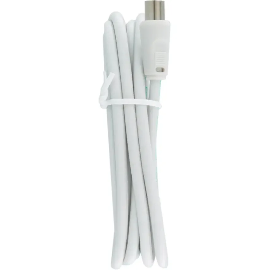 Q-Link coax kabel stekker recht 3 meter wit kabelkeur