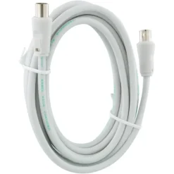 Q-Link coax kabel stekker recht 3 meter wit kabelkeur