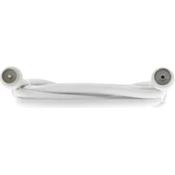 Q-Link coax kabel stekker recht 1.5 meter wit kabelkeur