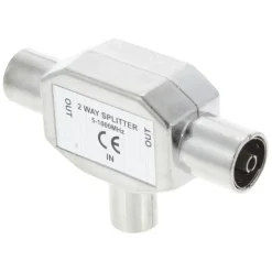 Q-Link coax splitter radio metaal 1 male/2 female