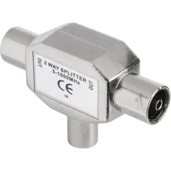 Q-Link coax splitter radio metaal 1 male/2 female