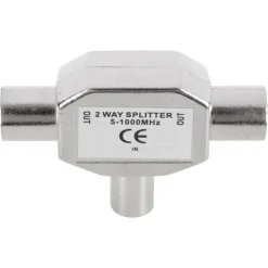 Q-Link coax splitter radio metaal 1 male/2 female