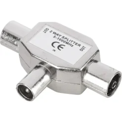 Q-Link coax splitter radio metaal 1 male/2 female