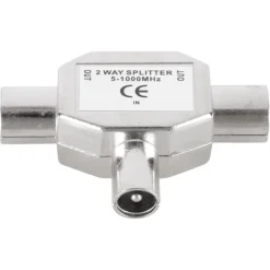Q-Link coax splitter radio metaal 1 male/2 female
