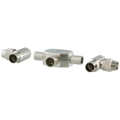 Q-Link coax splitter tv 2 male/female haaks