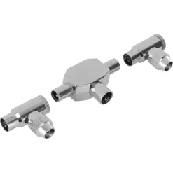 Q-Link coax splitter tv 2 male/female haaks