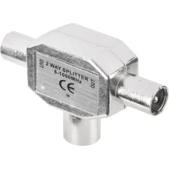 Q-Link coax splitter tv metaal 1 female/2 male