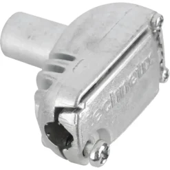 Q-Link coax stekker metaal haaks male kabelkeur