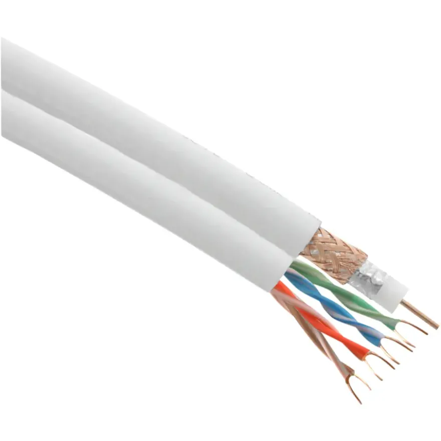 Q-Link coax/utp kabel RG6 25 meter wit