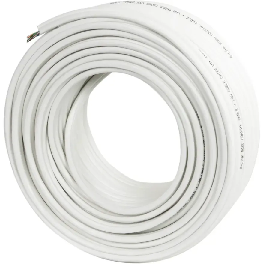Q-Link coax/utp kabel RG6 25 meter wit