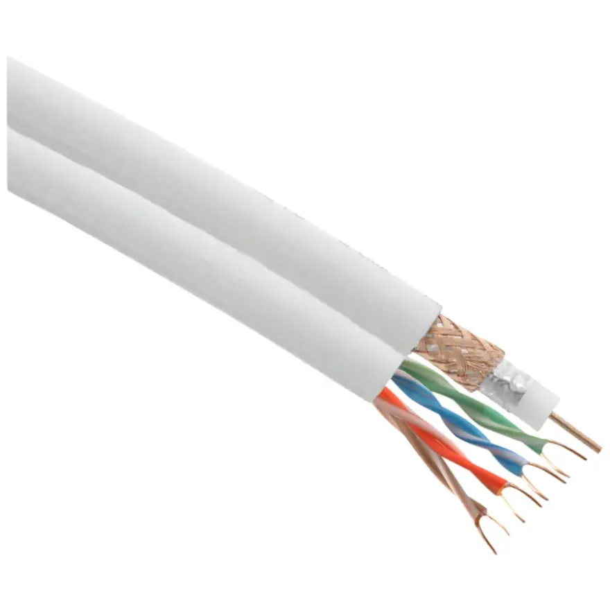 Q-Link coax/utp kabel RG6 25 meter wit