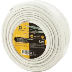 Q-Link coax/utp kabel RG6 25 meter wit