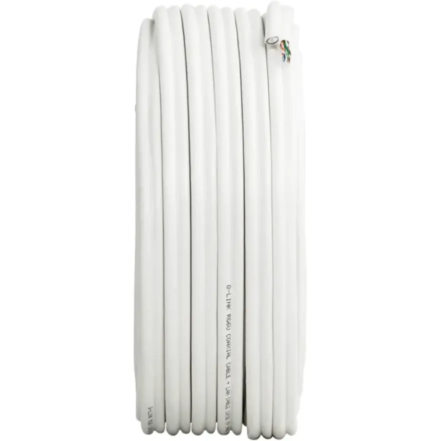 Q-Link coax/utp kabel RG6 25 meter wit