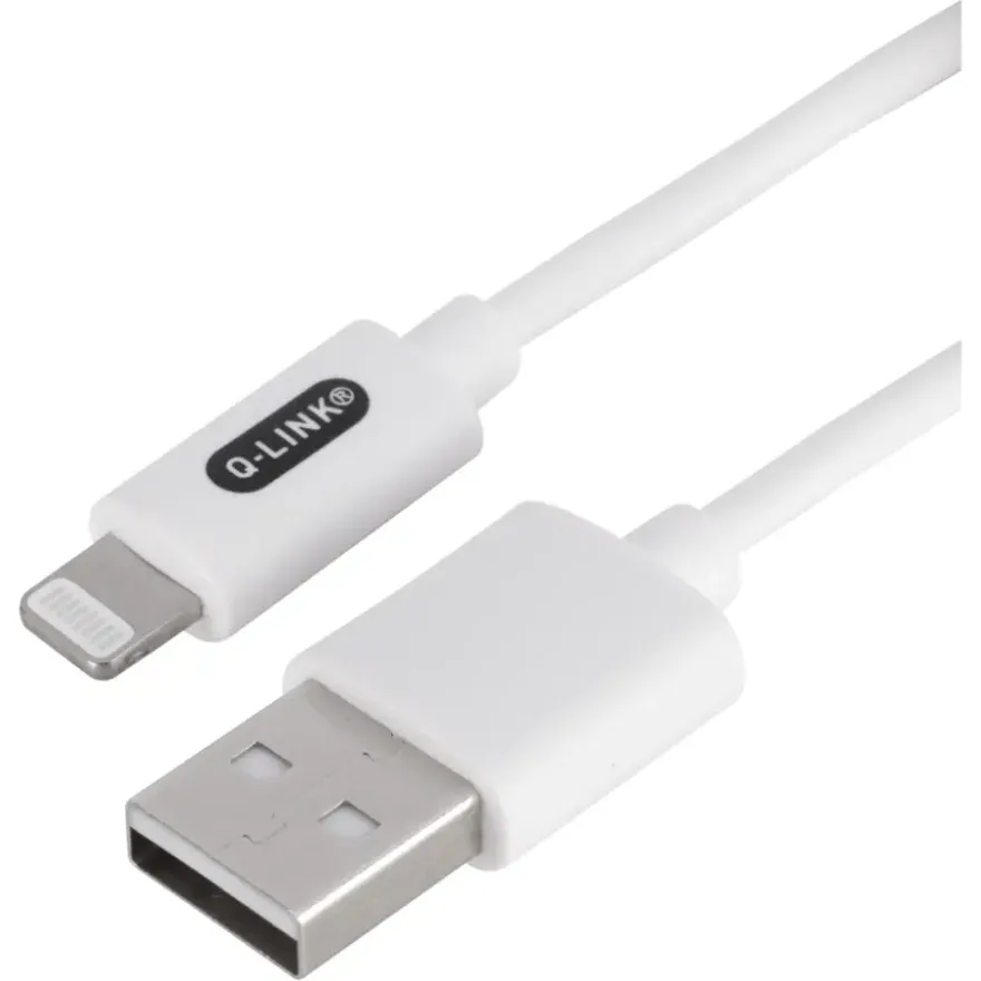 Q-link datakabel Iphone USB-A kabel 1 meter wit