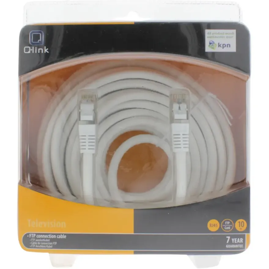 Q-Link FTP aansluitsnoer RJ45 10 meter KPN keur