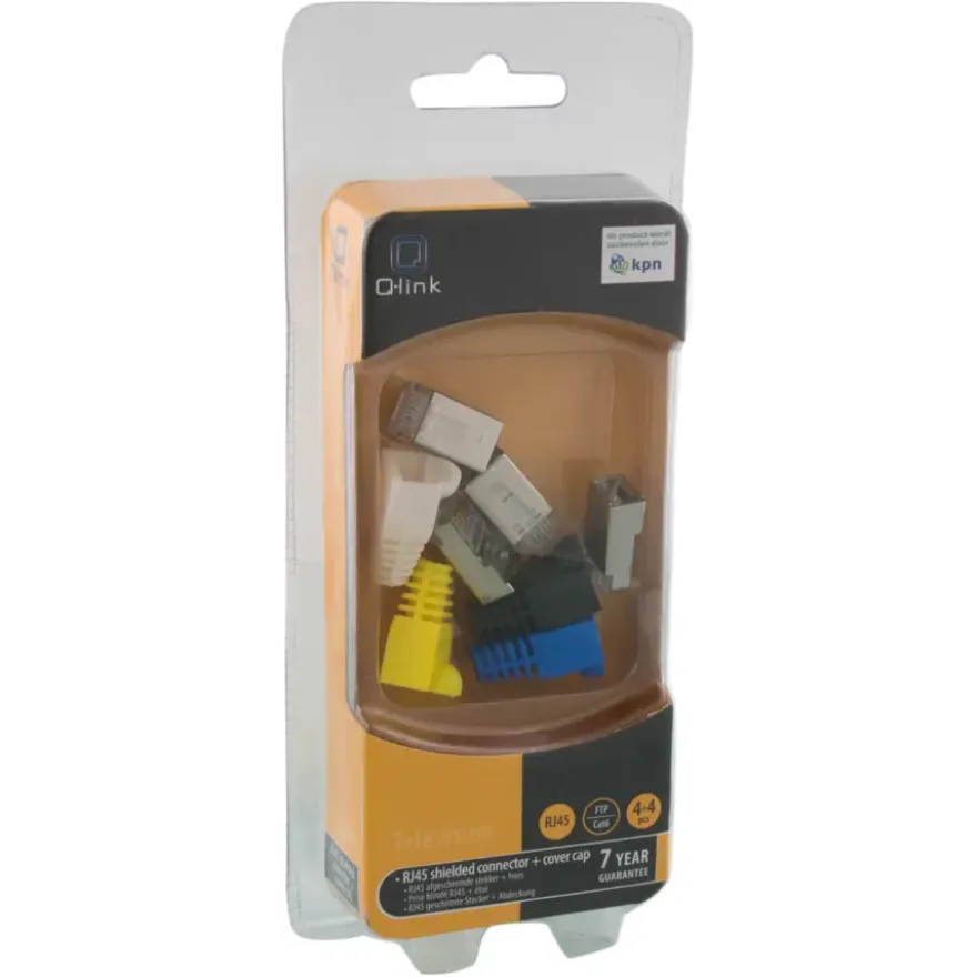 Q-Link FTP connector RJ45 met hoesje 8 stuks KPN keur