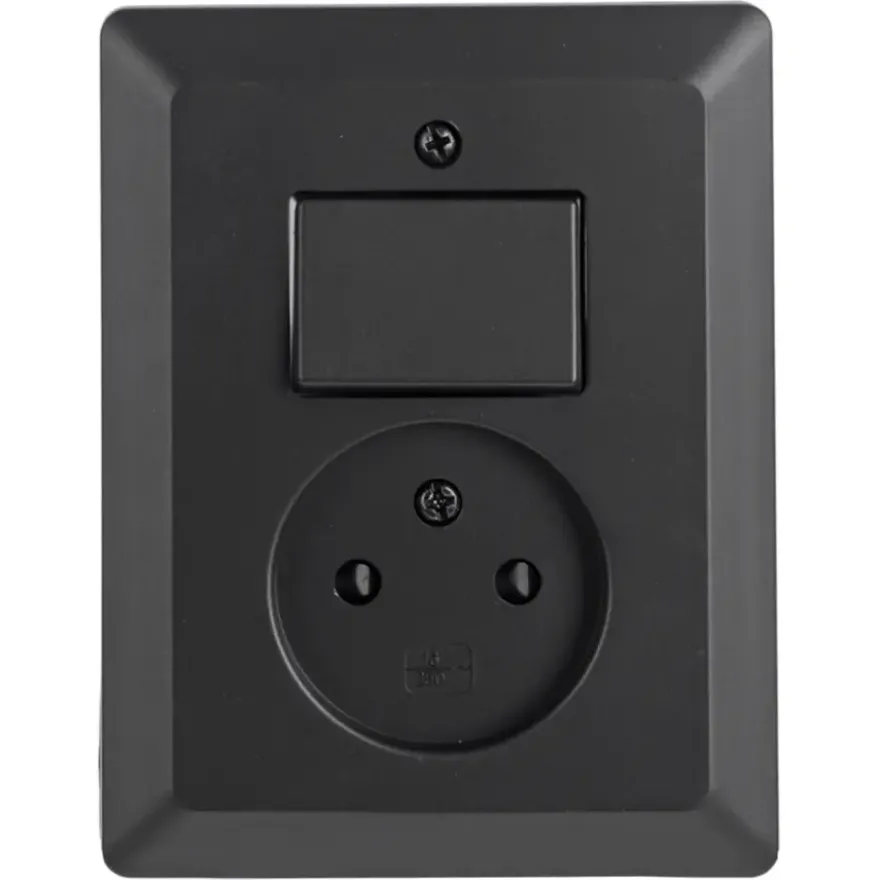 Q-Link Inbouw EnkelStopcontact met Schakelaar