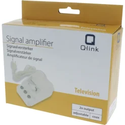 Q-Link signaalversterker 2 uit regelbaar wit
