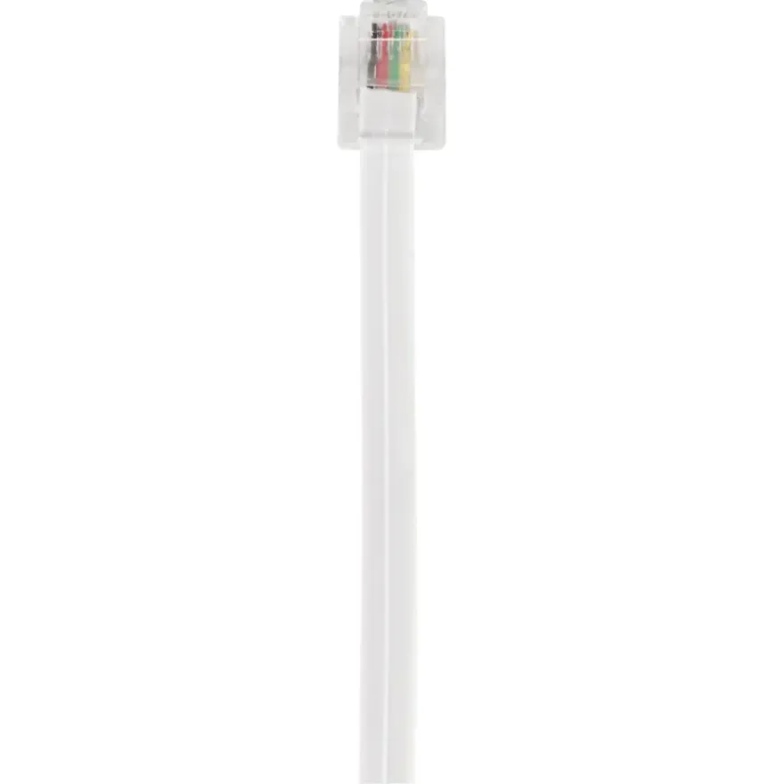 Q-Link telefoon aansluitsnoer modulair 2RJ11 plug 5 meter wit