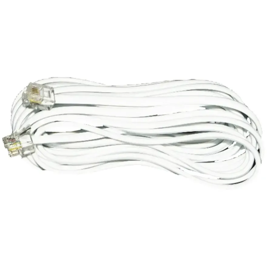 Q-Link telefoon aansluitsnoer modulair 2RJ11 plug 5 meter wit