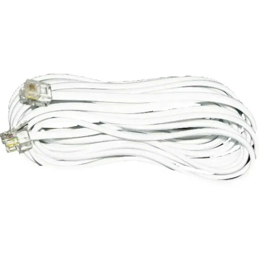 Q-Link telefoon aansluitsnoer modulair 2RJ11 plug 5 meter wit