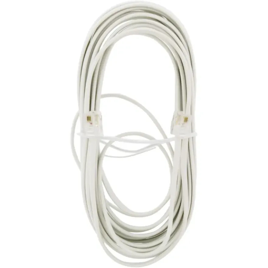 Q-Link telefoon aansluitsnoer modulair 2RJ11 plug 5 meter wit