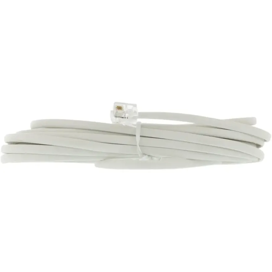 Q-Link telefoon aansluitsnoer modulair 2RJ11 plug 5 meter wit