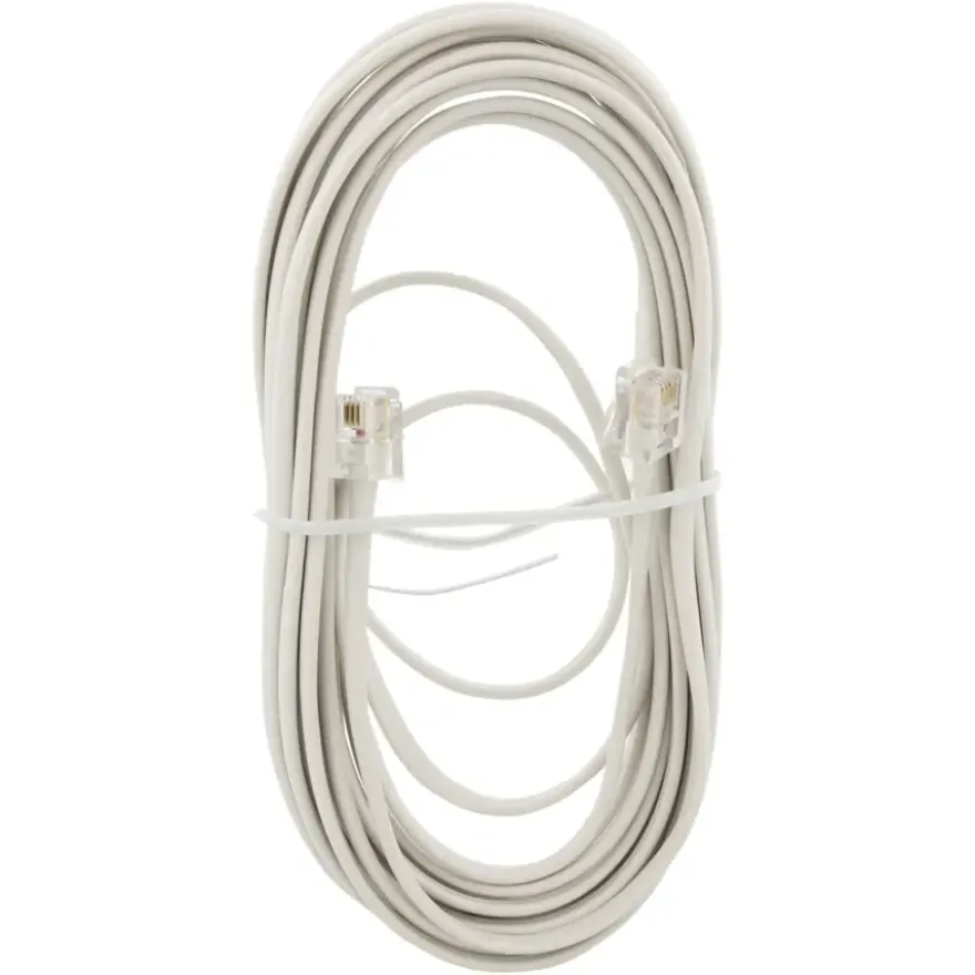 Q-Link telefoon aansluitsnoer modulair 2RJ11 plug 5 meter wit