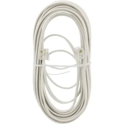 Q-Link telefoon aansluitsnoer modulair 2RJ11 plug 5 meter wit