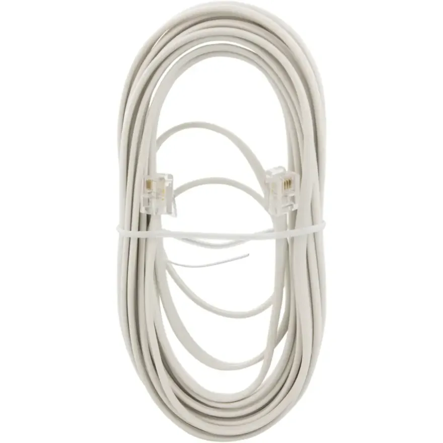 Q-Link telefoon aansluitsnoer modulair 2RJ11 plug 5 meter wit