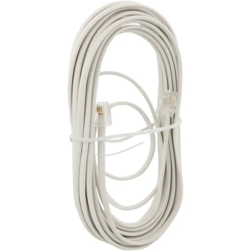 Q-Link telefoon aansluitsnoer modulair 2RJ11 plug 5 meter wit
