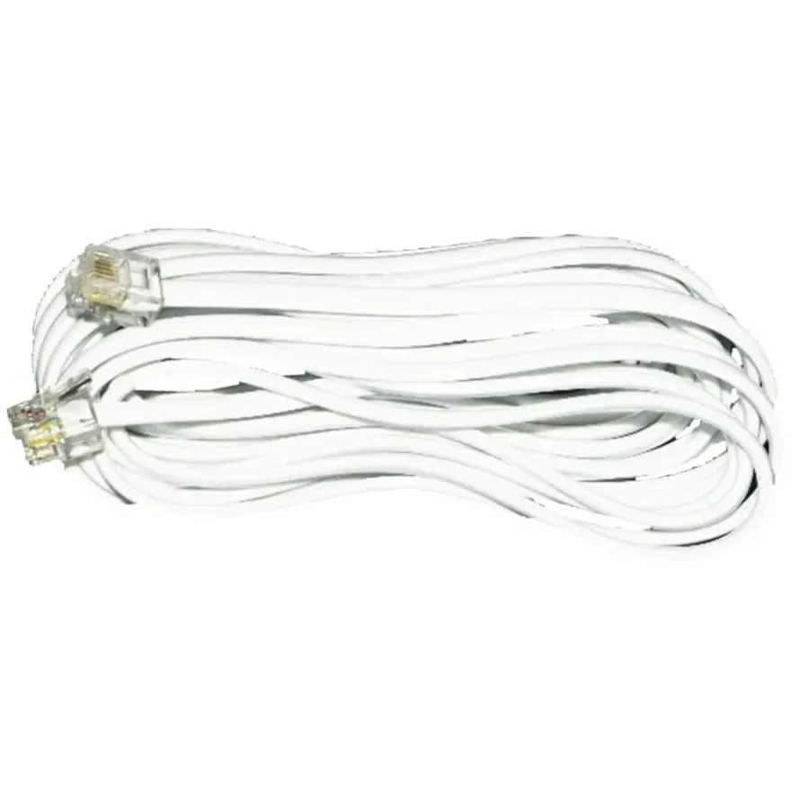 Q-Link telefoon aansluitsnoer modulair 2RJ11 plug 5 meter wit